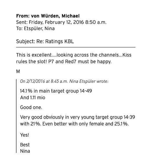 Email conversation with Michael von Würden (text)